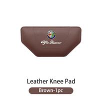 Car Leather Knee Pad Inside Leg Cushion Comfortable Thigh Support For Alfa Romeo GT Stelvio F1 Brera Volante Tonale Gloria Disco TJ0 brown