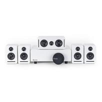 5.1 Wireless Home Theater System Dolby Atmos (White) – Monaco Surround Set, WISA Low Latency for TV Sound Upgrade, Ideal for Apartments & Living Rooms 43.7 x 40.7 x 36.3 cm