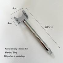 Double-Sided Kitchen Meat Tenderizer & Steak Hammer Double Stud Round Handle Hammer gray