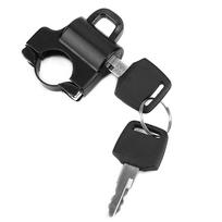22 mm vairas Universalus motociklo šalmo apsaugos užraktas Pakabinamas užraktas su 2 raktais Black black