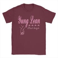 Printed Yung Lean Sad boys Hands pink  T Shirt for Men Women  Pure Cotton T-shirts Short Sleeve Tops S bordinė