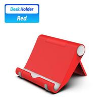 Universal Foldable Desk Phone Tablet Holder Mount Stand Compatible for Tablet PC / Mobile Phone /MP5 raudona