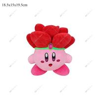 New Arrival Star Kirby Big Butt Bigfoot Plush Toy Kirby Rose Flower Soft Stuffed Peluche Dolls for Boy Girl Valentine's Day Gift red