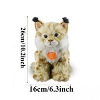 Lifelike Lynx Stuffed Animal Bobcat Plush Stuffed Animal Plush Toy Cute Plushie Christmas Birthday Gifts For Kid Adults beige