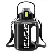 1800ML/3000ML Portable Sports Water Bottle Air Up Drinking Water Bottle With Lid Straw Black Gym Fitness Drinking Bottle Set 1800ml juoda