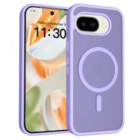 Compatible Shield Case for Google Pixel 10A/10/9A - Silver Skin-Feel with Magnetic Feature 9/9Pro violetinė