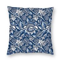 William Morris Saulėgrąžos Mėlyna Pagalvės užvalkalas Poliesteris Linas Aksomas Spausdintas Užtrauktukas Dekoratyvinis Pagalvės užvalkalas Namų Pagalvės užvalkalas Didmeninė prekyba 30x30cm gray