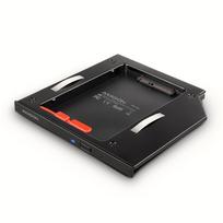 AXAGON RSS-CD09 2.5" SSD/HDD caddy for DVD slot, 9.5 mm, with LED, aluminum