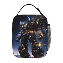 Back to school seasonGundam Lunch Bag Robot Movies (5) Washable Super Quality Personalised Heat Preservation Lunch Bag One Size black