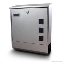 Moderni INOX sieninė pašto dėžutė su laikraščių laikikliu
