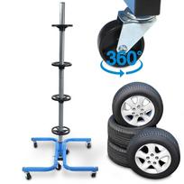 BITUXX plieninis ratų ir padangų stovas su ratukais, 150 kg