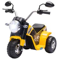Vaikams skirta elektrinė motociklo tipo transporto priemonė Chopper Visureigė 6 V 20 W Pirmyn Atgal 3 ratai Šviesos ir garso efektai Geltona Juoda 72 x 57 x 56 cm