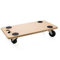MDF platformos transportavimo vežimėlis su ratukais, 58 × 28,5 cm, 200 kg