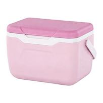 High Capacity Cooling Box Insulated Food Container Insulation Cooling Case Plastic Texture for Car Camping Outdoor rožinė