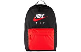 Nike Heritage Polyester Backpack Regular Unisex Black Red ONESIZE