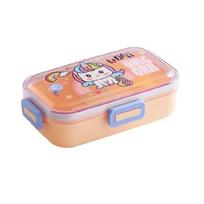 Cute Childrens Lunch Boxes Leakproofs Bento Boxes for School Easy to Clean gray