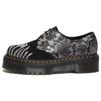 Dr. Martens 1461 Animal Clash Leather & Suede Platform Shoes 'Black Grey' 27695001 37 gray