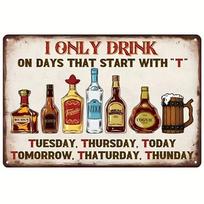 Cheers Vintage Style Metal Tin Sign Man Cave Bar Decor Humor Alcohol Quotes 20x30cm（7.8x11.8inch） beige