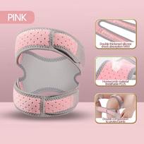 1Pcs Summer Knee Pad Silicone Double Patellar Straps Breathable Quick-Drying Sweat-Absorbing Shock-Absorbing Protect Tendons rožinė