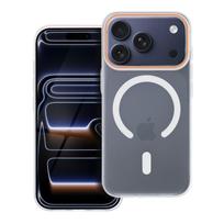 Case for iPhone 17 Pro / 18 Pro Go Orange compatible with MagSafe transparent