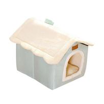 Foldable Dog House Pet Cat Bed Winter Dog Villa Sleep Kennel Removable Nest Warm Enclosed Cave Sofa Pet Supply S40X32X35cm white