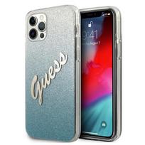 GUESS GUHCP12MPCUGLSBL iPhone 12/12 Pro 6.1 AND quot; blue/blue hardcase Glitter Gradient Script