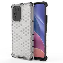 Hurtel Honeycomb Case armor cover with TPU Bumper for Xiaomi Redmi K40 Pro+ / K40 Pro / K40 / Poco F3 transparent