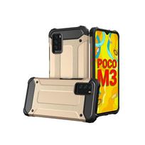 Hurtel Hybrid Armor Case Tough Rugged Cover for Xiaomi Redmi Note 10 5G / Poco M3 Pro golden