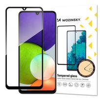 Wozinsky Tempered Glass Full Glue Super Tough Screen Protector Full Coverage with Frame Case Friendly for Samsung Galaxy A22 4G black