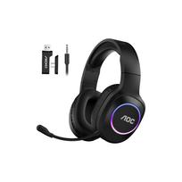 AOC belaidės žaidimų ausinės (PC, PS5, PS4, Switch), 2.4GHz, Bluetooth 5.4, 7.1 garsas, iki 45 valandų veikiančia baterija