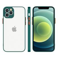 Hurtel Milky Case silicone flexible translucent case for Samsung Galaxy S21+ 5G (S21 Plus 5G) dark green