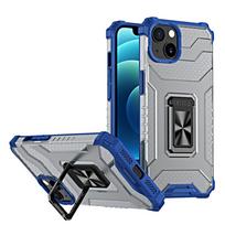 Hurtel Crystal Ring Case Kickstand Tough Rugged Cover for iPhone 12 mini blue