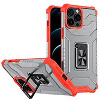 Hurtel Crystal Ring Case Kickstand Tough Rugged Cover for iPhone 12 Pro Max red