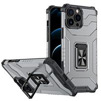 Hurtel Crystal Ring Case Kickstand Tough Rugged Cover for iPhone 13 Pro black