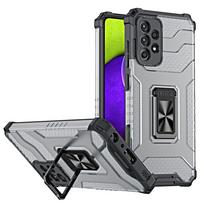 Hurtel Crystal Ring Case Kickstand Tough Rugged Cover for Samsung Galaxy A72 4G black