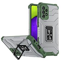 Hurtel Crystal Ring Case Kickstand Tough Rugged Cover for Samsung Galaxy A72 4G green