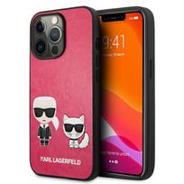 Karl Lagerfeld Ikonik Karl AND amp;Choupette Case for iPhone 13 Pro / iPhone 13 - Fuchsia