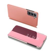Hurtel Clear View Case Flip Cover for Samsung Galaxy S22 + (S22 Plus) pink