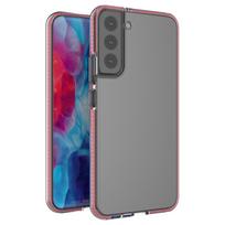 Hurtel Spring Case Cover Gel Cover with Color Frame for Samsung Galaxy S22 + (S22 Plus) Light Pink
