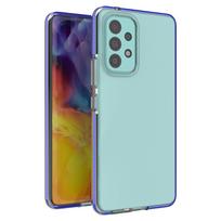 Hurtel Spring Case gel cover with a colored frame for the Samsung Galaxy A73 dark blue