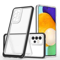 Hurtel Clear 3in1 Case for Samsung Galaxy A73 Frame Cover Gel Black
