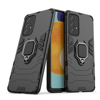 Hurtel Ring Armor tough hybrid case cover + magnetic holder for Samsung Galaxy A73 black