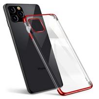Hurtel Clear Color case TPU gel cover with a metallic frame for Samsung Galaxy A13 5G red