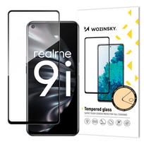 Wozinsky Tempered Glass Full Glue Super Tough Screen Protector Full Coverage with Frame Case Friendly for Oppo A76 / Oppo A36 / Realme 9i black