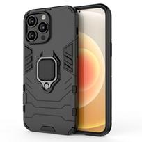Hurtel Ring Armor case for iPhone 14 Pro armored cover magnetic holder ring black