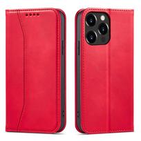 Hurtel Magnet Fancy Case for iPhone 14 Pro Max flip cover wallet stand red