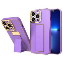Hurtel New Kickstand Case for iPhone 13 Pro with stand purple