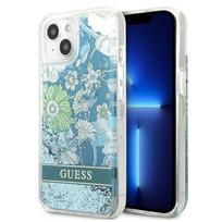GUESS GUHCP13SLFLSN iPhone 13 mini 5.4 AND quot; green/green hardcase Flower Liquid Glitter
