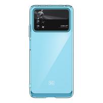 Hurtel Outer Space Case for Xiaomi Poco X4 Pro 5G cover with a flexible frame blue