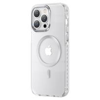 KINGXBAR PQY Ice Crystal Series magnetic case for iPhone 14 Plus MagSafe silver